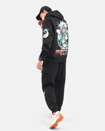 Dragon Regular Fleece Hoodie in Black