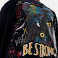 Be Strong Regular Fleece Sweatshirt in Navy - Crazy Mosquitoes