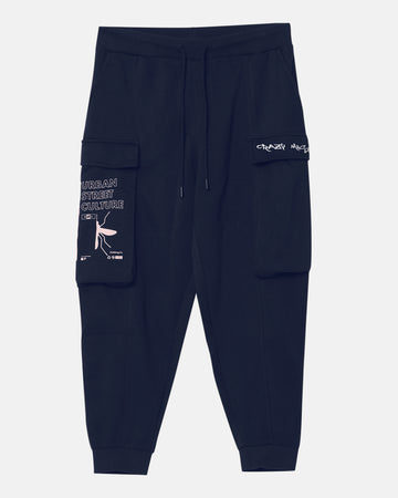 Bad Attitude Fleece Jogger in Navy