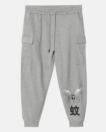 Steam Punk Fleece Jogger in Grey Melange