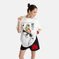 Ballet Queen Oversized Interlock T-Shirt in White - Womens - Crazy Mosquitoes