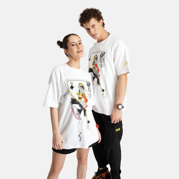 Ballet Queen Oversized Interlock T-Shirt in White - Womens - Crazy Mosquitoes