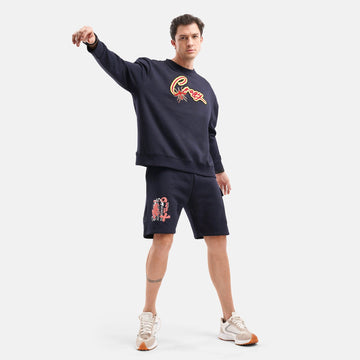 Be Strong Regular Fleece Sweatshirt in Navy - Crazy Mosquitoes