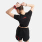 Alien Graphic Interlock Croptop in Black - Crazy Mosquitoes