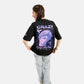 David Drop Shoulder Terry T-Shirt in Black - Womens - Crazy Mosquitoes
