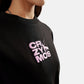 David Drop Shoulder Terry T-Shirt in Black - Womens - Crazy Mosquitoes