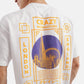 London Drop Shoulder Terry T-Shirt in White - womens - Crazy Mosquitoes