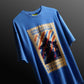 Mos Stamp Drop Shoulder Interlock T-Shirt in Blue - Crazy Mosquitoes