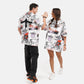 Mosquito Embroidered Terry Free Size Tee in White - Crazy Mosquitoes