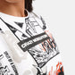 Mosquito Embroidered Terry Free Size Tee in White - Crazy Mosquitoes