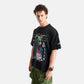 Psy Bear Oversized Terry T-Shirt in Black - Crazy Mosquitoes