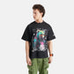Psy Bear Oversized Terry T-Shirt in Black - Crazy Mosquitoes