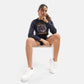 Self Love Cropped Fleece Sweat in Navy - Crazy Mosquitoes
