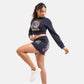 Self Love Cropped Fleece Sweat in Navy - Crazy Mosquitoes