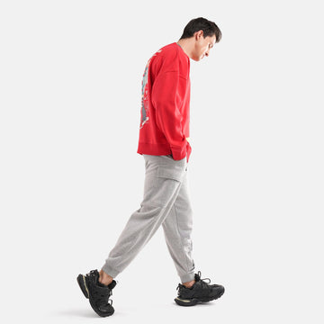 Steam Punk Fleece Jogger in Grey Melange - Crazy Mosquitoes