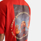 Surfer Oversized Terry T-Shirt in Red - Crazy Mosquitoes