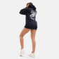 Tokyo Long Fleece Hoodie in Navy - Crazy Mosquitoes