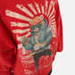 Urban Cheetah Oversized Fleece Sweatshirt in Red - Womens - Crazy Mosquitoes