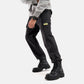 Washed Straight Fit Cargos in Black - Crazy Mosquitoes