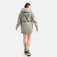 Worldwide Long Fleece Hoodie in Grey Melange - Crazy Mosquitoes