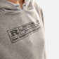Worldwide Long Fleece Hoodie in Grey Melange - Crazy Mosquitoes